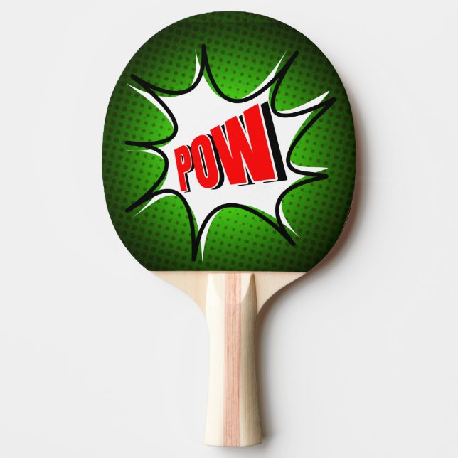 Pop Art POW! Ping Pong Paddle Tischtennis Schläger (Vorderseite)