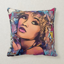 Pop Art PrincessThrow coussin