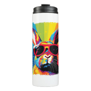 Pop Art Rabbit Thermosbecher