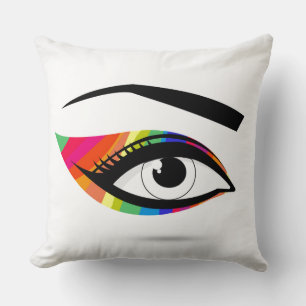 Pop Art Rainbow Eyeshadow Thlow Oreiller