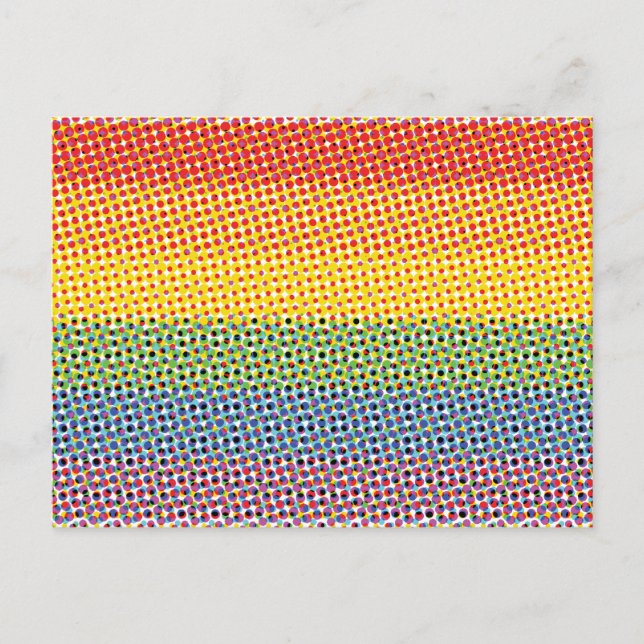 Pop Art Rainbow Flag Postkarte (Vorderseite)