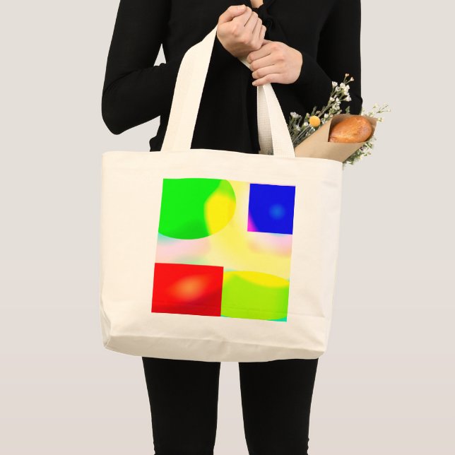 Pop Art Reflektion Jumbo Stoffbeutel (Vorderseite (Produkt))