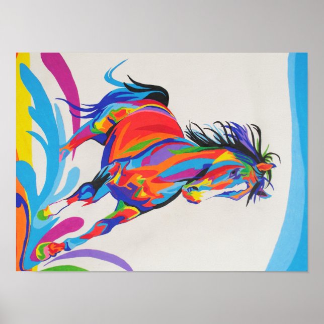 Pop Art Reiten Poster (Vorne)