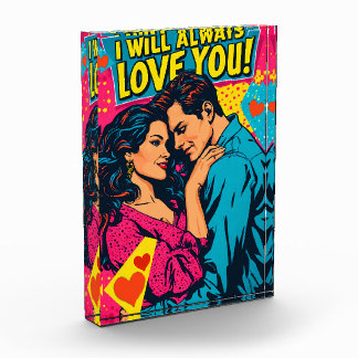 Pop Art Retro Romantik Comics Farbige Romanze Fotoblock