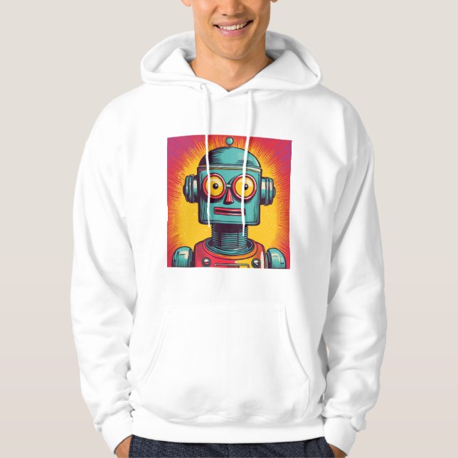 Pop Art Robot Hoodie (Vorderseite)