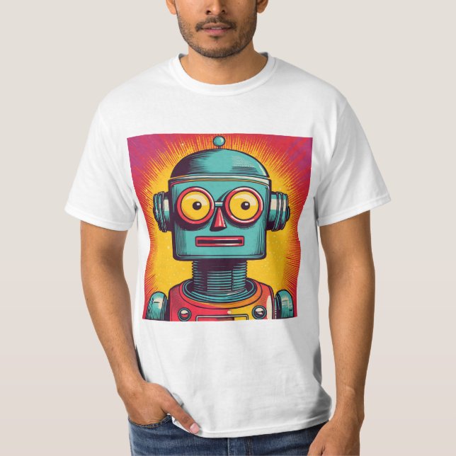 Pop Art Robot T-Shirt (Vorderseite)