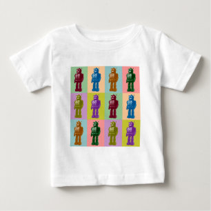 Pop-Art-Roboter Baby T-shirt