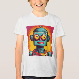 Pop-Art-Roboter Tri-Blend Shirt