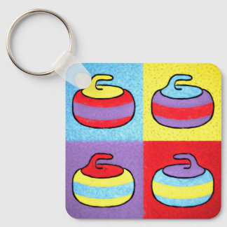 Pop Art Rocks Curling Design Schlüsselanhänger