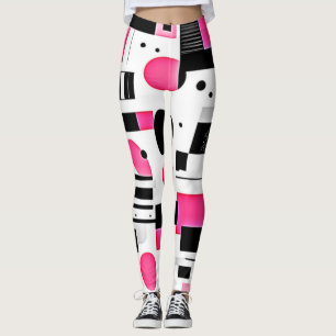 Pop-Art-Rosa-Geometrie-Design Leggings