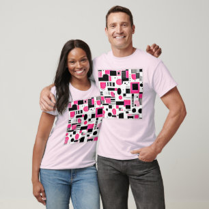 Pop-Art-Rosa-Geometrie-Design T-Shirt