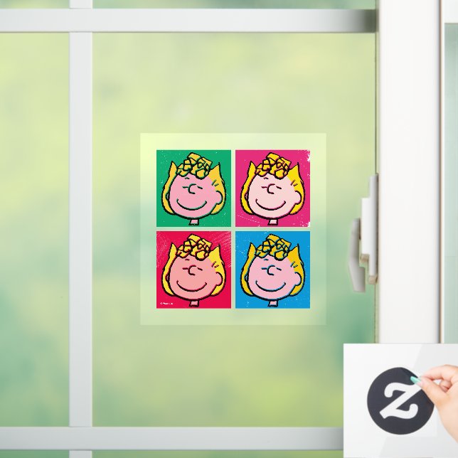 Pop Art Sally | Mod für Ihr Muster Fensteraufkleber (Zuhause)