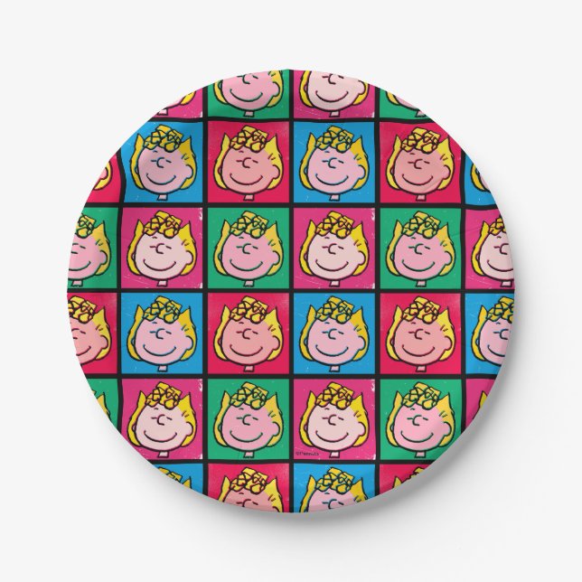 Pop Art Sally | Mod für Ihr Muster Pappteller (Vorderseite)