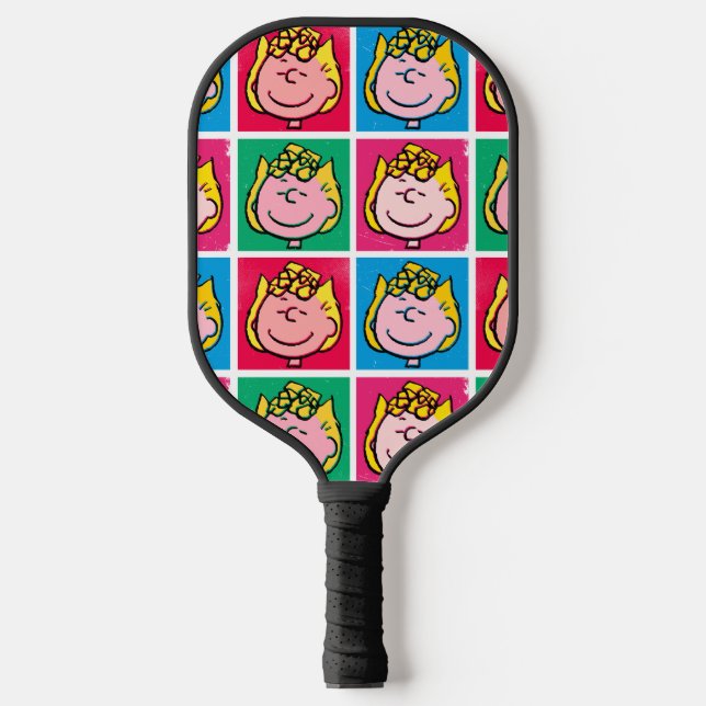 Pop Art Sally | Mod für Ihr Muster Pickleball Schläger (Vorderseite)
