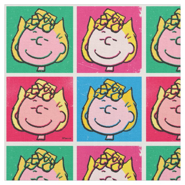 Pop Art Sally | Mod für Ihr Muster Stoff (Nahaufnahme)