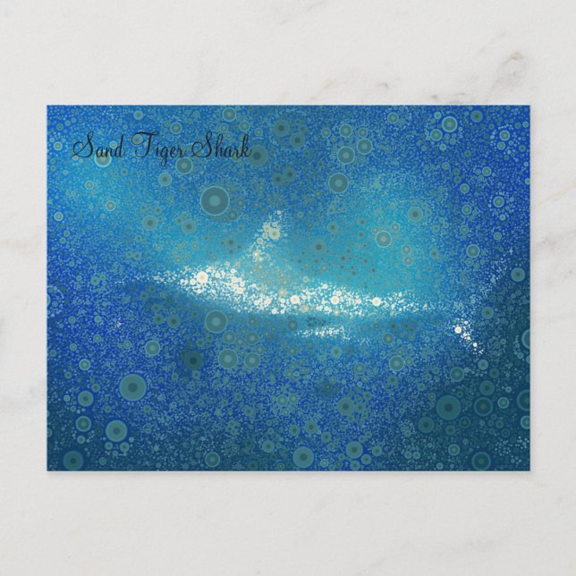 Pop Art Sand Tiger Shark Postkarte (Vorderseite)