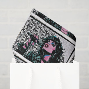 Pop-Art-Sänger Halftone Punk-Rocker Musikliebhaber Seidenpapier