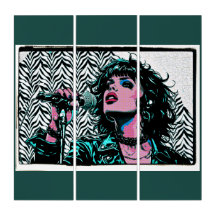 Pop-Art-Sängerin Teal Pink Punkrock-Musikliebhaber