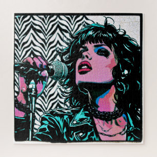 Pop-Art-Sängerin Teal Pink Punkrockerin Musikliebh