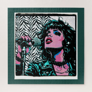 Pop-Art-Sängerin Teal Pink Punkrockerin Musikliebh