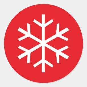 Pop Art Schneeflocken Runder Aufkleber