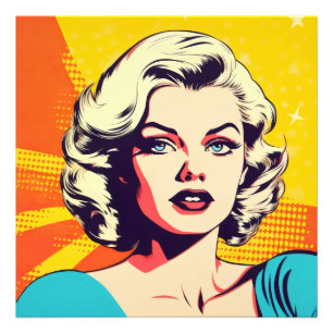 Pop-Art-Schönheitsfrau Fotodruck