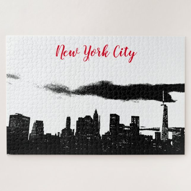 Pop Art Schwarz-weiß NYC New York City (Horizontal)