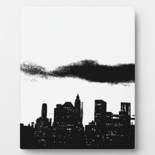 Pop Art Schwarz-weiß NYC New York City Fotoplatte