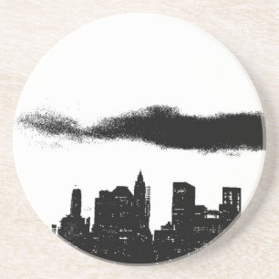Pop Art Schwarz-weiß NYC New York City Getränkeuntersetzer