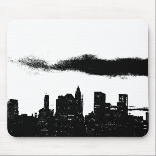 Pop Art Schwarz-weiß NYC New York City Mousepad