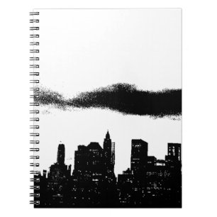 Pop Art Schwarz-weiß NYC New York City Notizblock