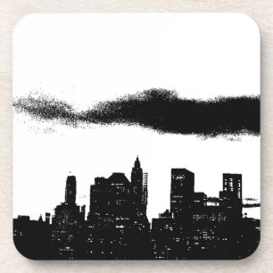 Pop Art Schwarz-weiß NYC New York City Untersetzer