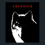 Pop Art Schwarz-weißes Motivierend Wolf Poster<br><div class="desc">Digitales Kunstwerk - Wolf Head Computer Tierart - Uni Pop Kunst - Wilde Großtiere Computerbilder</div>