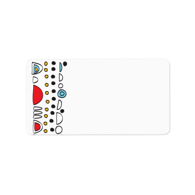 POP ART SCRIBBLY Bat Mitzvah Drucken Sie Ihr eigen Adressaufkleber (Vorne)