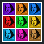 Pop Art Shakespeare Poster<br><div class="desc">Diese farbenfrohe Pop-Kunstversion von Shakespeare ist eine lustige Art,  Ihre Liebe des Bardes von Avon auszudrücken. Erhältlich auf einer breiten Palette von T - Shirt und Geschenken.</div>