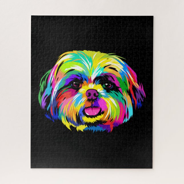Pop Art Shih Tzu Dog Liebhaber (Vertikal)