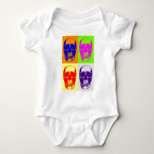 Pop Art Skull Baby Strampler