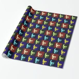 Pop Art Skull Geschenkpapier