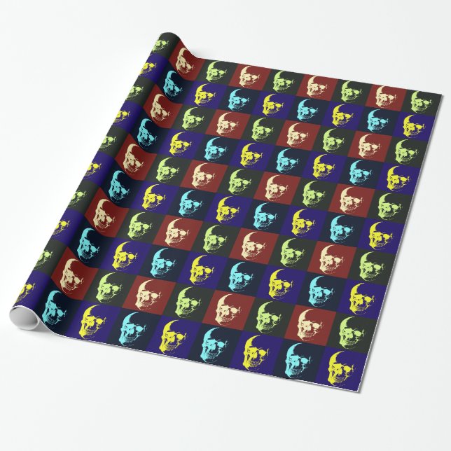 Pop Art Skull Geschenkpapier (Ungerollt)