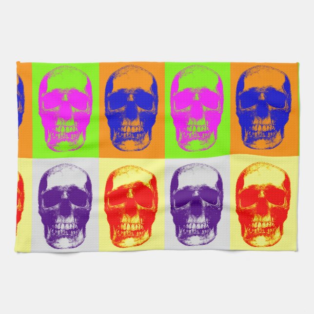 Pop Art Skull Handtuch (Horizontal)