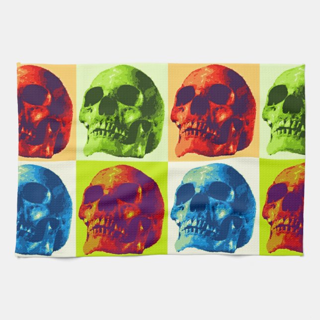 Pop Art Skull Handtuch (Horizontal)