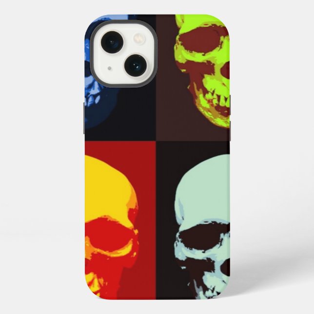 Pop Art Skull iPhone Hülle (Rückseite)