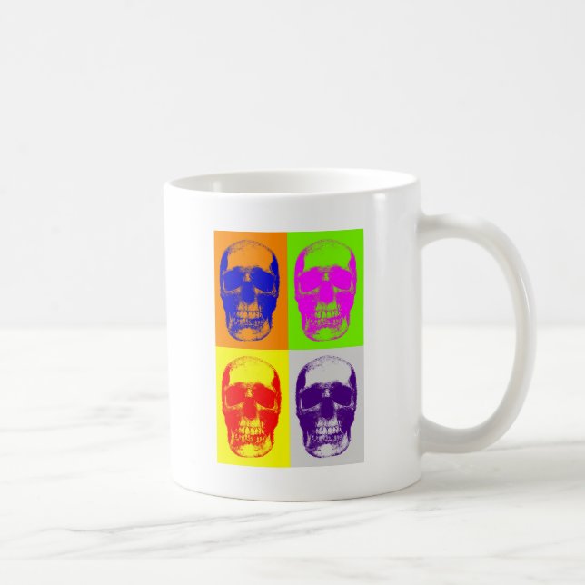 Pop Art Skull Kaffeetasse (Rechts)