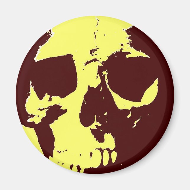 Pop Art Skull Magnet (Vorne)