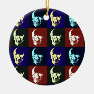 Pop Art Skull Ornamente