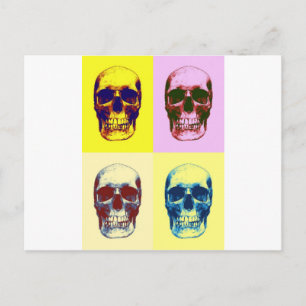 Pop Art Skull Postkarte