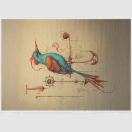 Pop Art skurrile Vogeldecoupage Seidenpapier