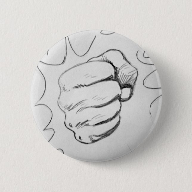Pop Art Smash Punch Stift Sketch Button (Vorderseite)
