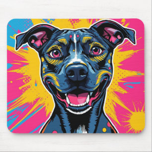Pop Art Smile - Der Power eines glücklichen Hundes Mousepad
