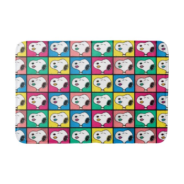 Pop Art Snoopy Lips | Mod for You Pattern Badematte (Vorderseite)